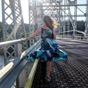 Blue Tie Dye Maxi Romper